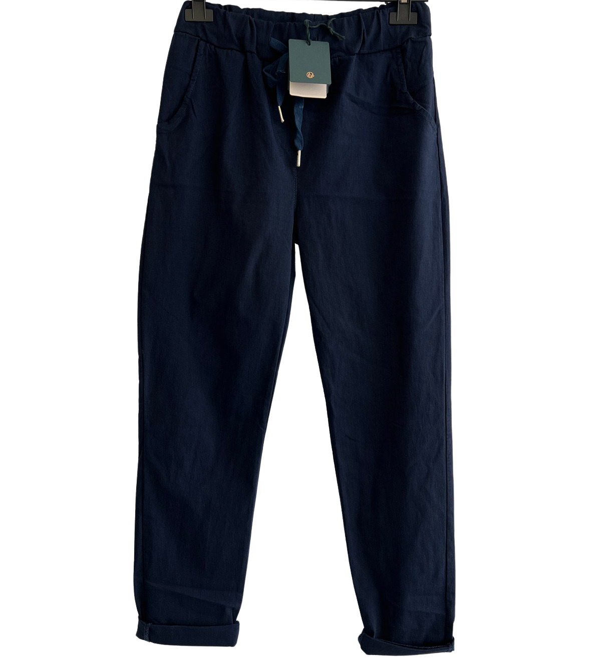 Ladies Italian Lagenlook Regular Smooth Magic Pants Casual Comfy Trousers