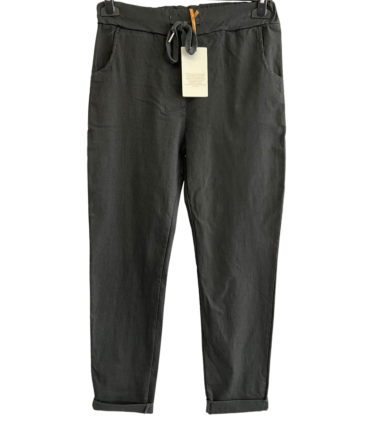 Ladies Italian Lagenlook Regular Smooth Magic Pants Casual Comfy Trousers