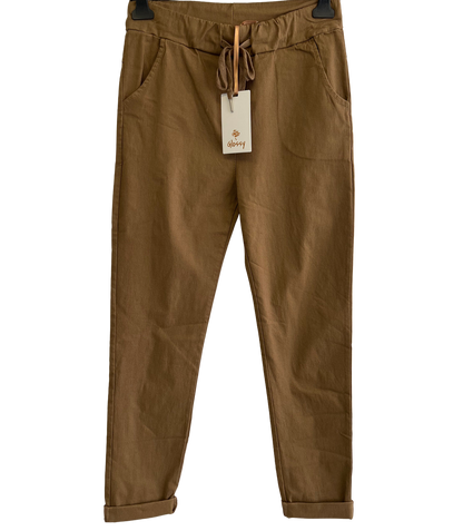 Ladies Italian Lagenlook Regular Smooth Magic Pants Casual Comfy Trousers