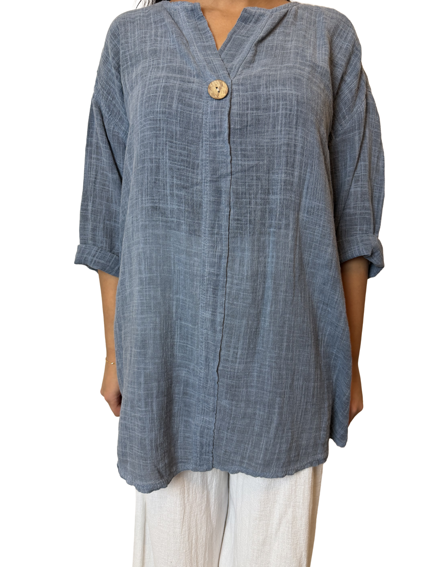 Luna Oversized Linen Blend Top
