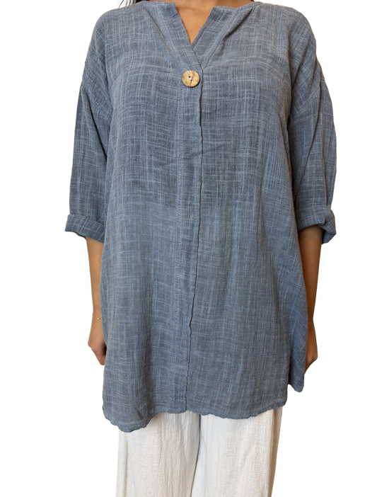 Luna Oversized Linen Blend Top