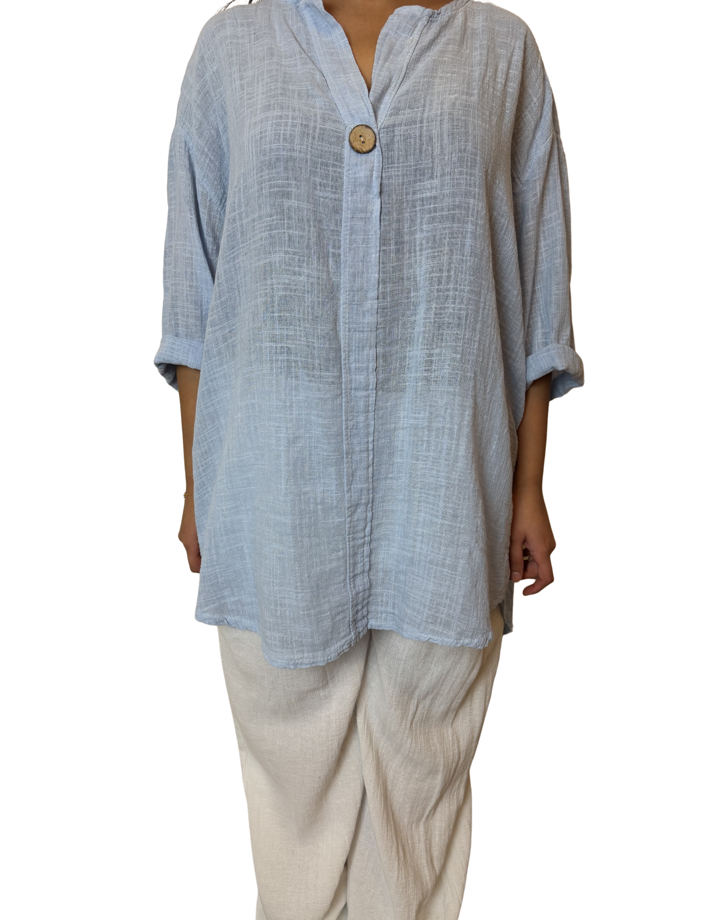 Luna Oversized Linen Blend Top