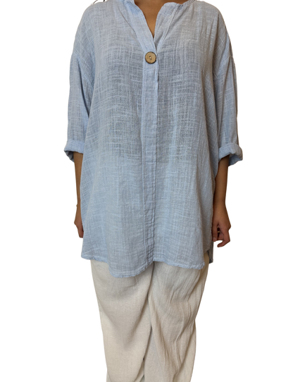 Luna Oversized Linen Blend Top