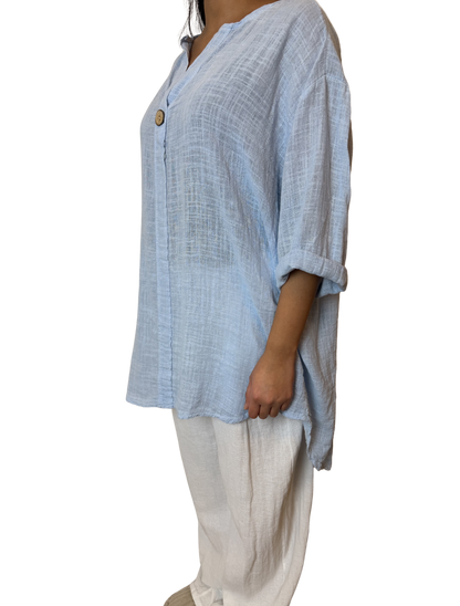 Luna Oversized Linen Blend Top