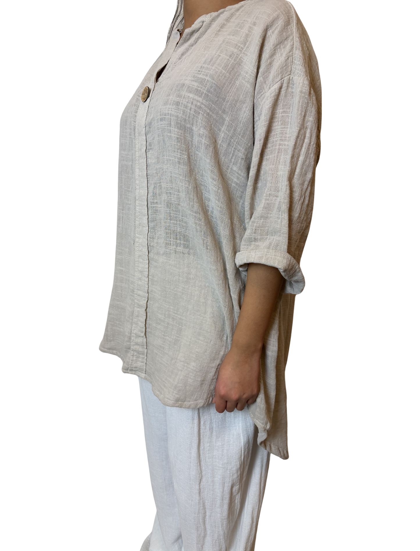 Luna Oversized Linen Blend Top
