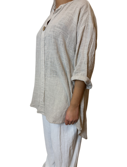Luna Oversized Linen Blend Top