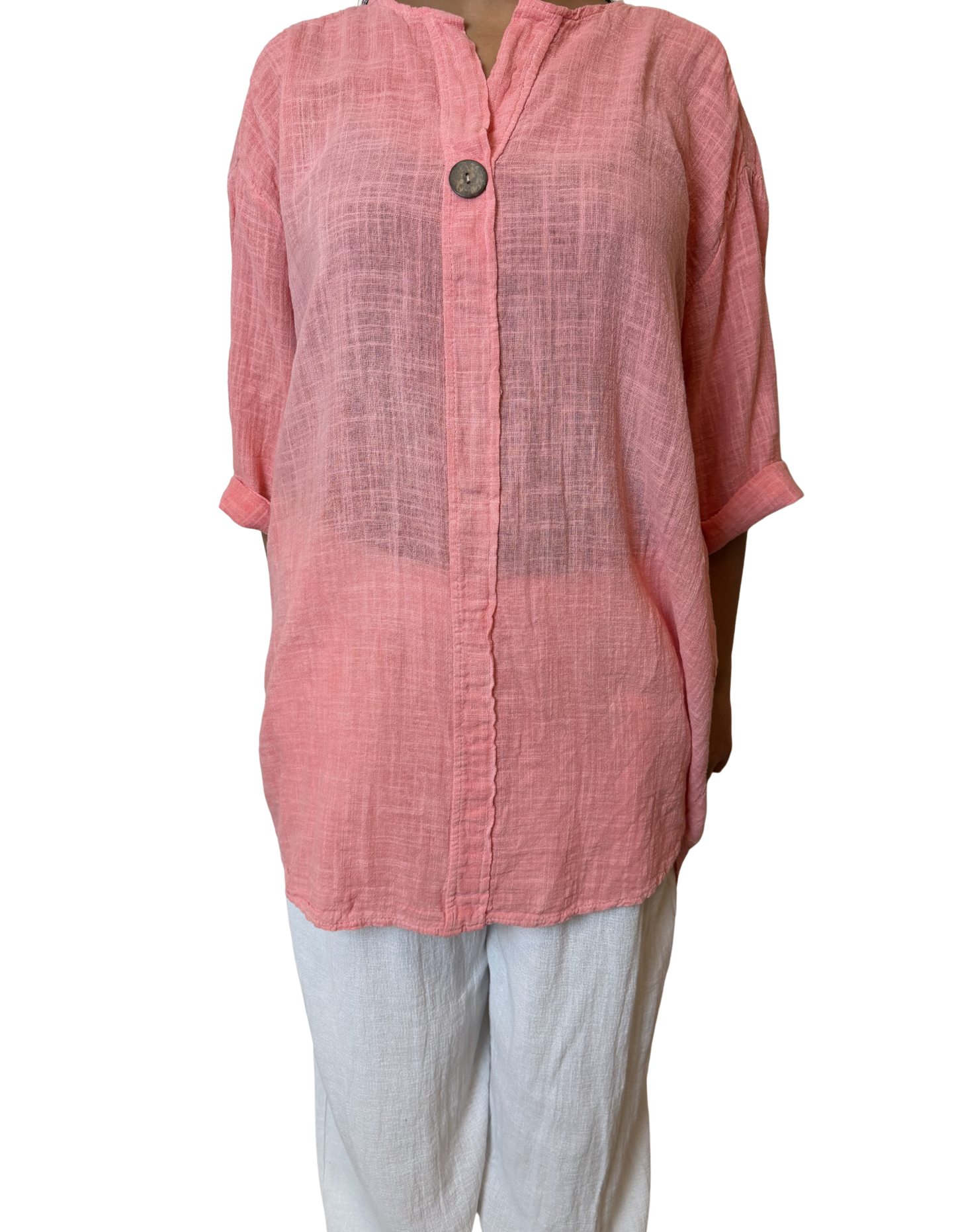 Luna Oversized Linen Blend Top