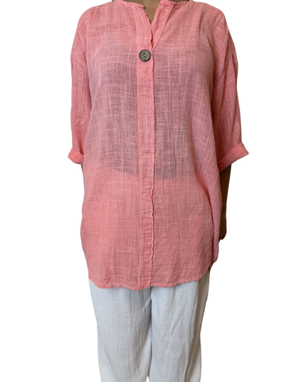 Luna Oversized Linen Blend Top