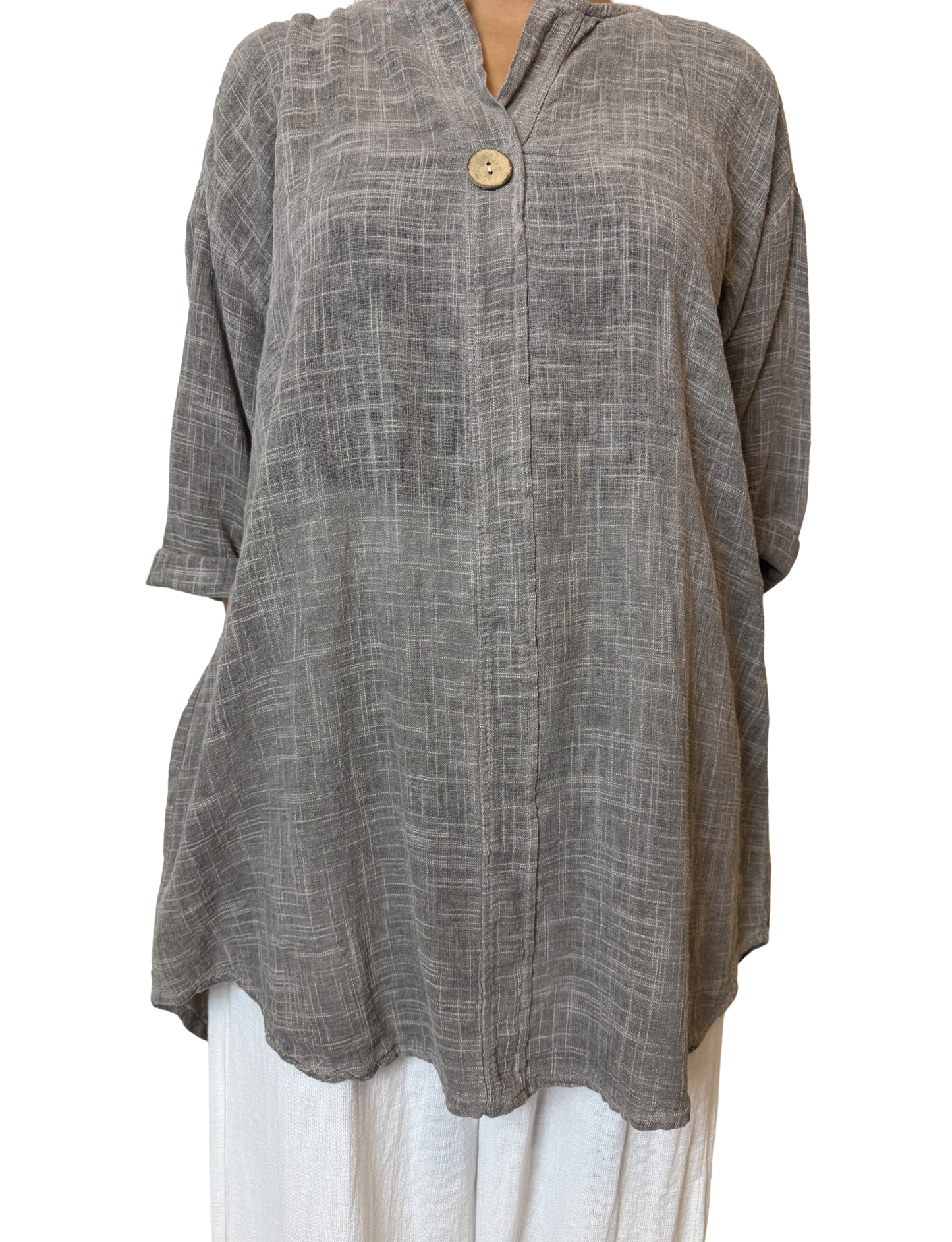 Luna Oversized Linen Blend Top