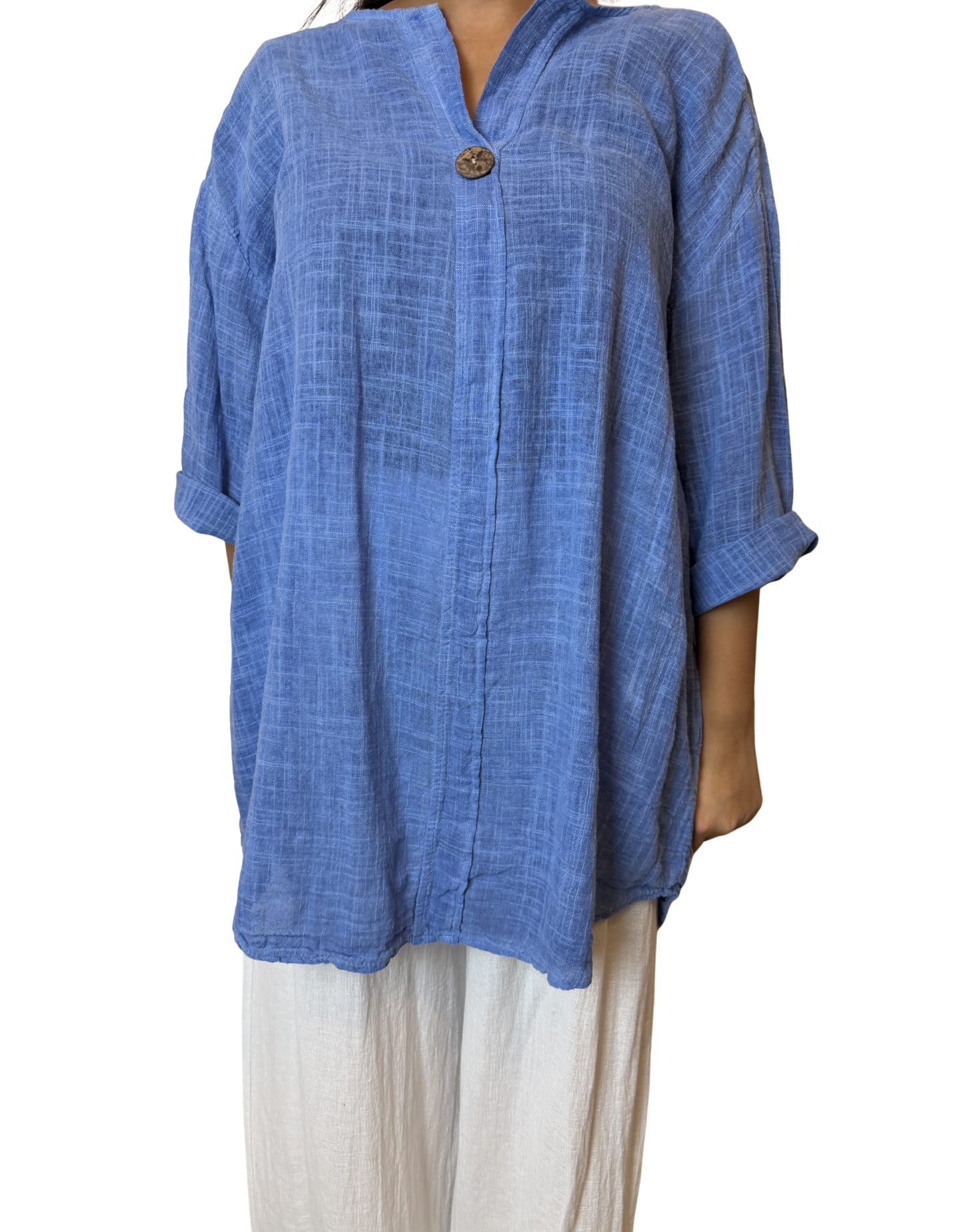 Luna Oversized Linen Blend Top