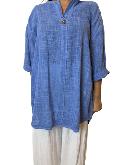 Luna Oversized Linen Blend Top