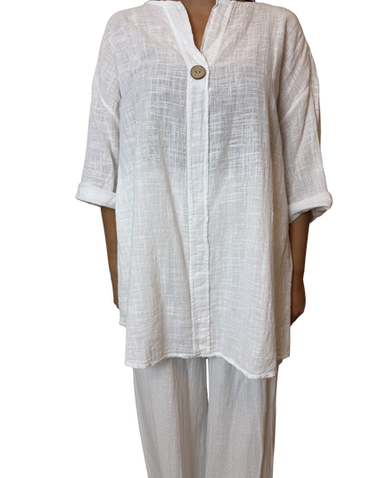 Luna Oversized Linen Blend Top