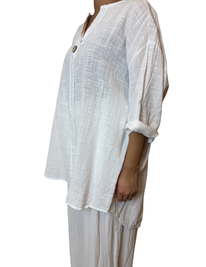 Luna Oversized Linen Blend Top