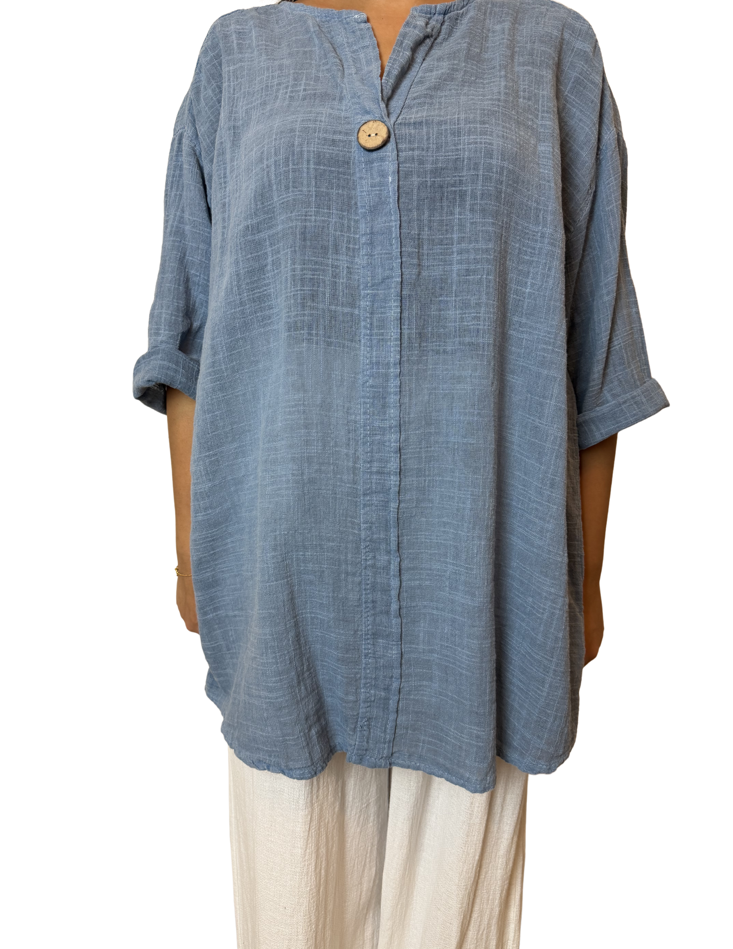 Luna Oversized Linen Blend Top