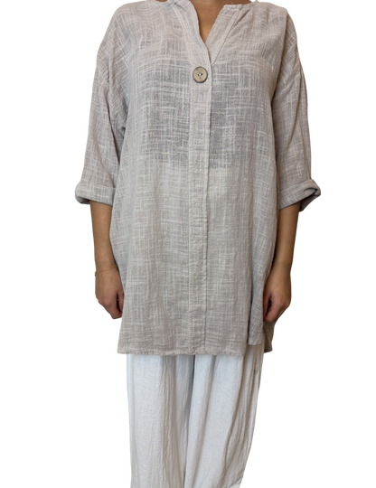 Luna Oversized Linen Blend Top