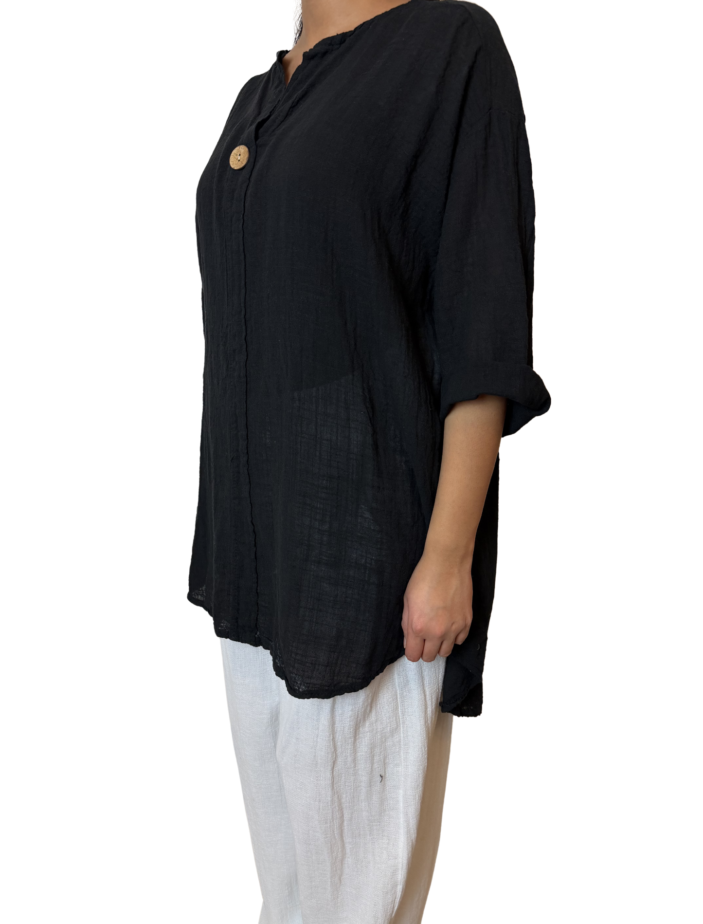 Luna Oversized Linen Blend Top