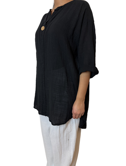 Luna Oversized Linen Blend Top