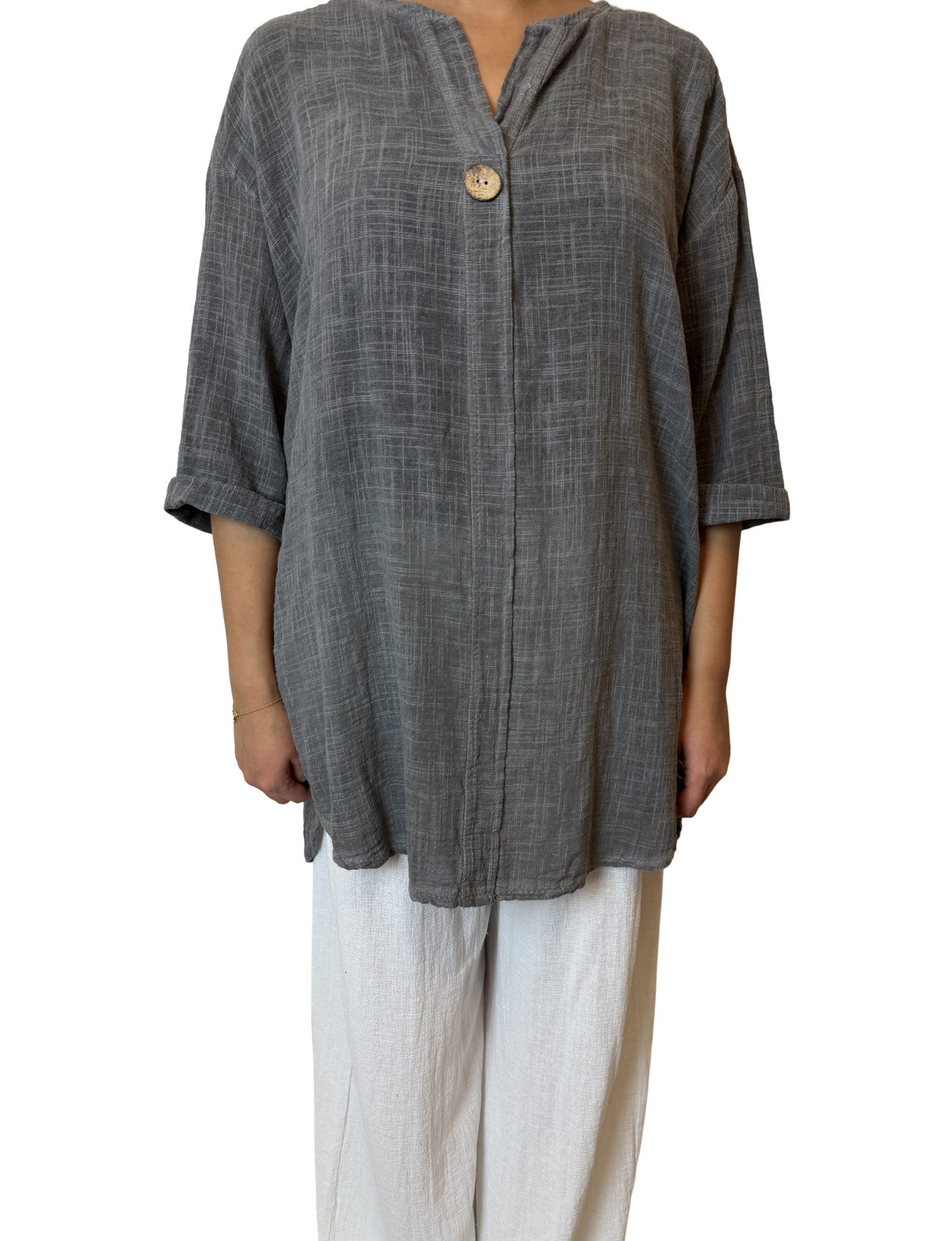 Luna Oversized Linen Blend Top