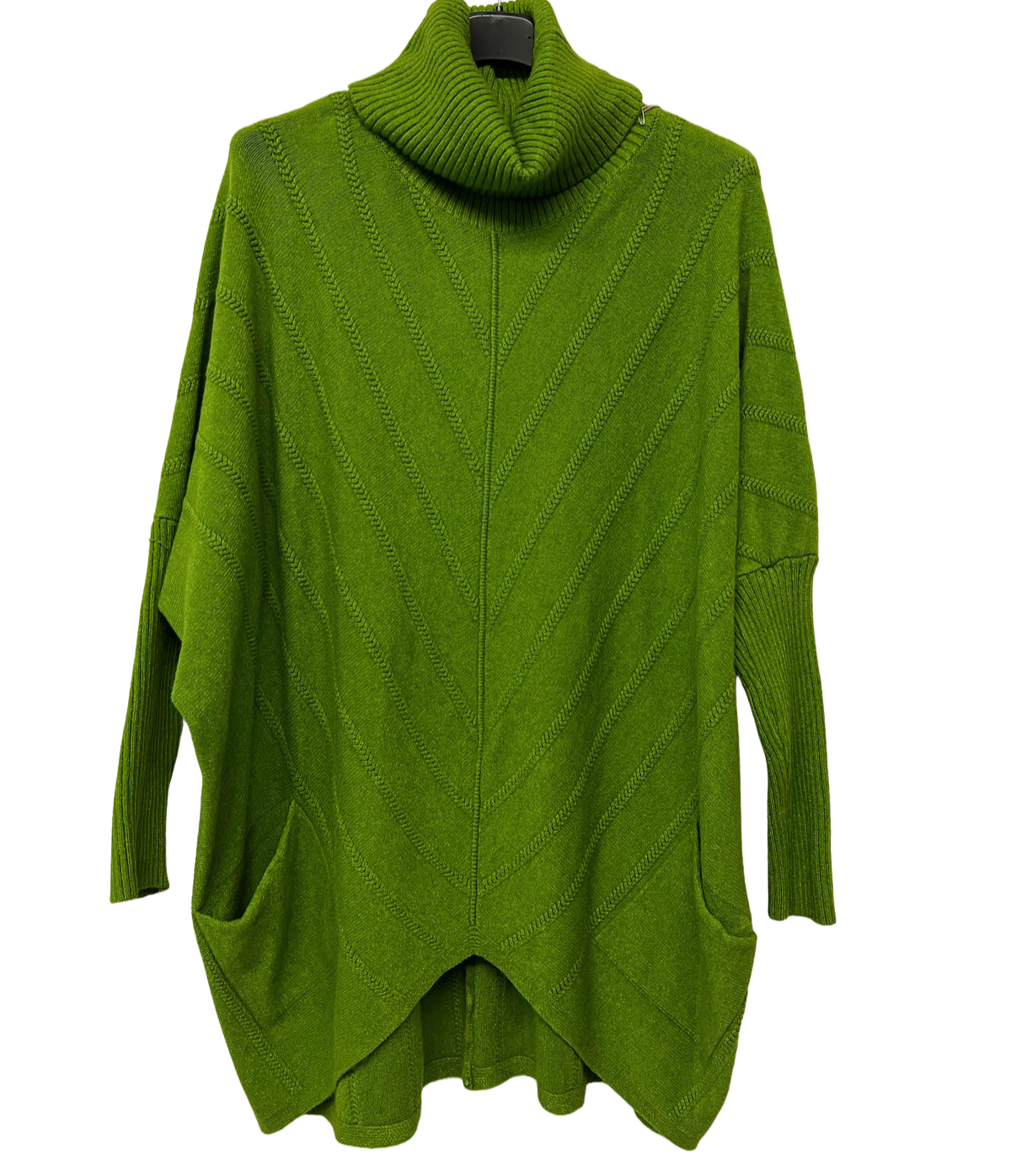 Brand New Womens Ladies Italian Cowl Neck V Shape Design Pocket Jumper