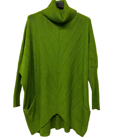Brand New Womens Ladies Italian Cowl Neck V Shape Design Pocket Jumper