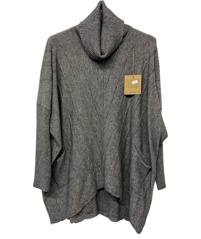Brand New Womens Ladies Italian Cowl Neck V Shape Design Pocket Jumper