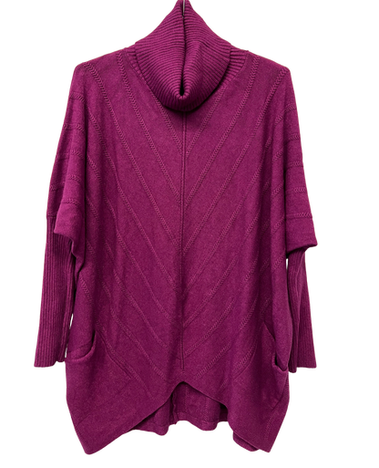 Brand New Womens Ladies Italian Cowl Neck V Shape Design Pocket Jumper