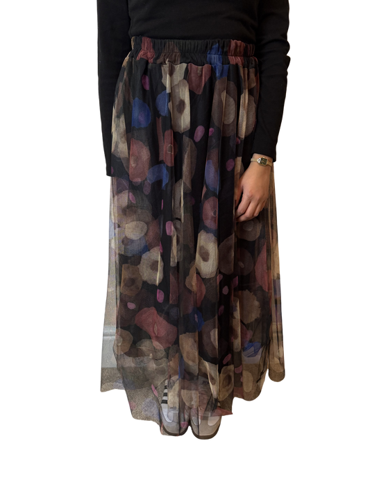 Italian Lagenlook Tulle A-Line Skirt