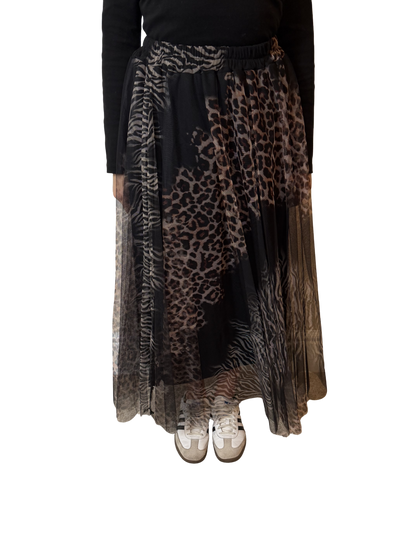 Italian Lagenlook Tulle A-Line Skirt