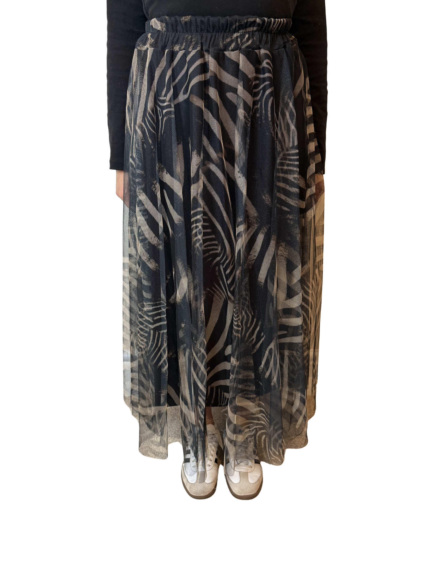 Italian Lagenlook Tulle A-Line Skirt