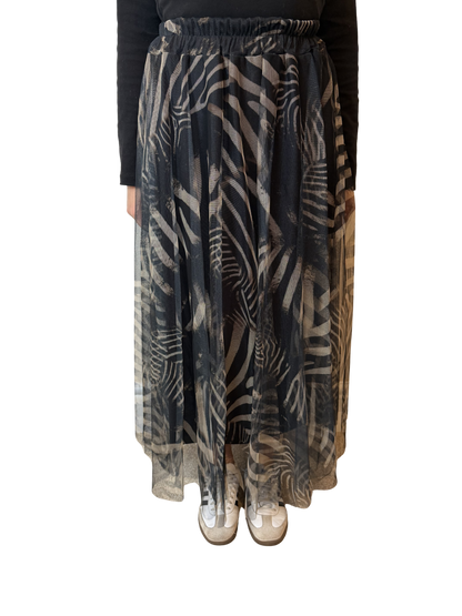 Italian Lagenlook Tulle A-Line Skirt