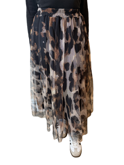 Italian Lagenlook Tulle A-Line Skirt