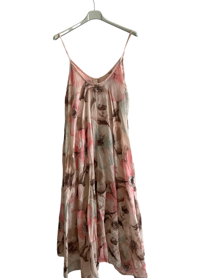 New Womens Summer 26' 2 Piece Sleeveless Floral Lined Maxi Dresses with Crop Top