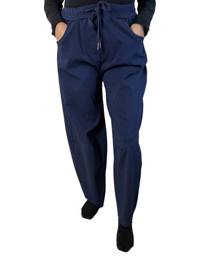 Barrel Fit Wide Leg Trousers