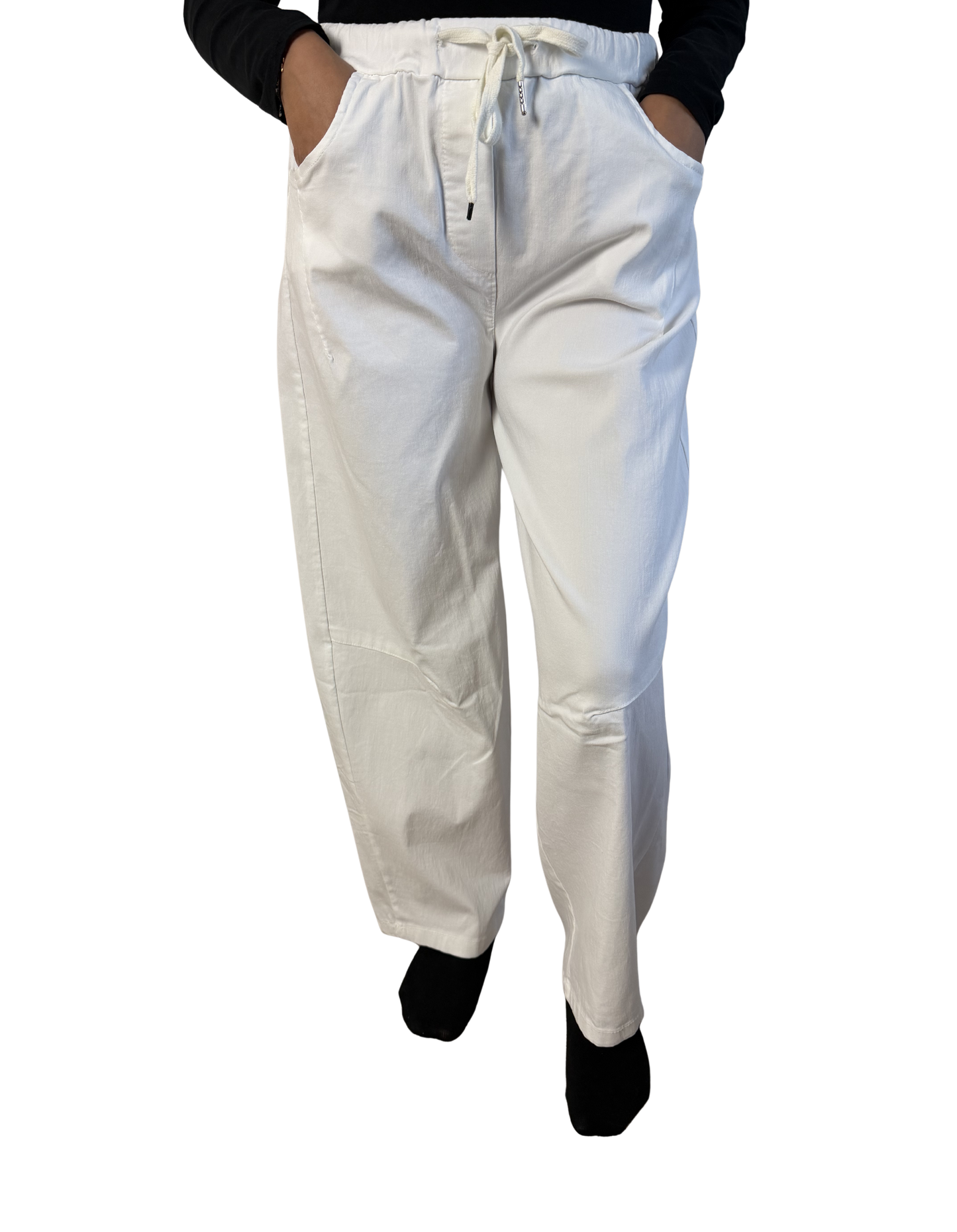 Barrel Fit Wide Leg Trousers