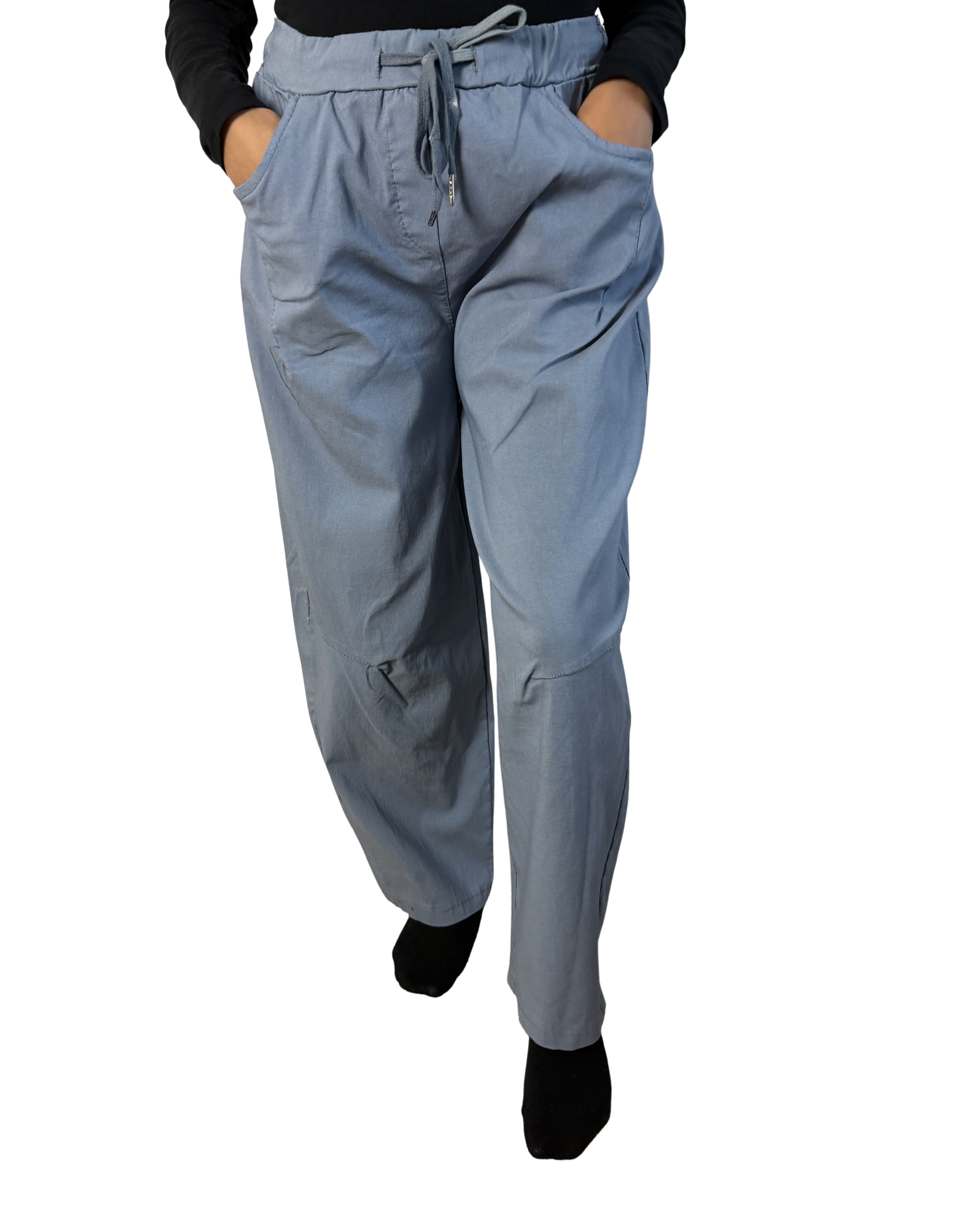 Barrel Fit Wide Leg Trousers