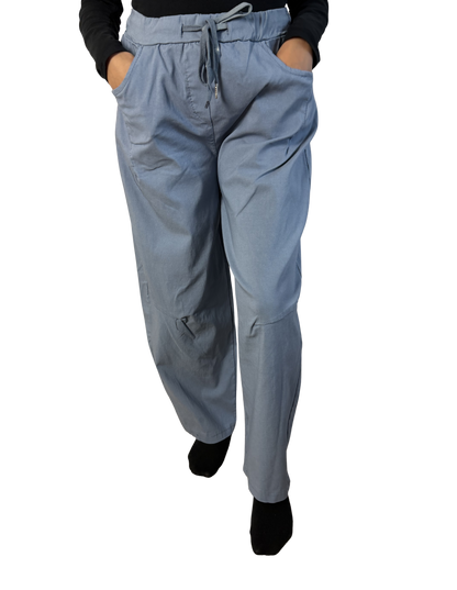Barrel Fit Wide Leg Trousers