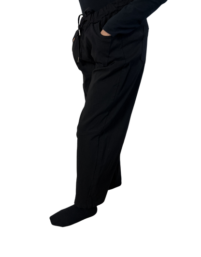 Barrel Fit Wide Leg Trousers