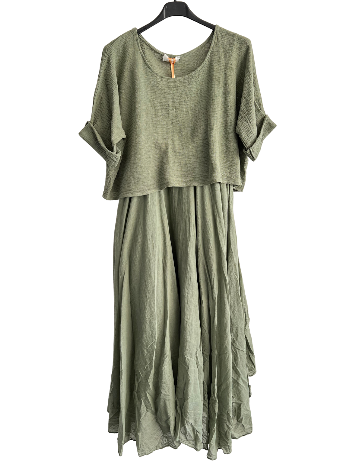 Brand New Womens 2 Piece Lightweight Long Maxi Dress with Over Crop Top