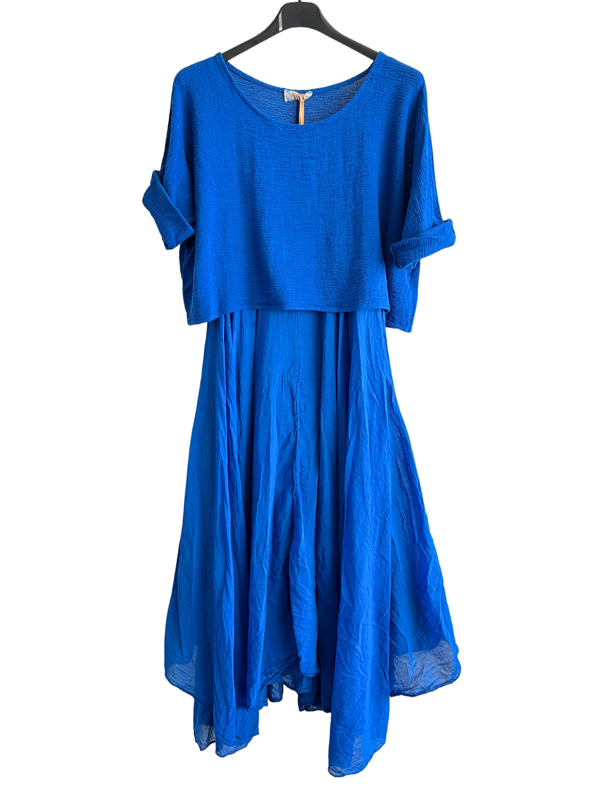 Brand New Womens 2 Piece Lightweight Long Maxi Dress with Over Crop Top