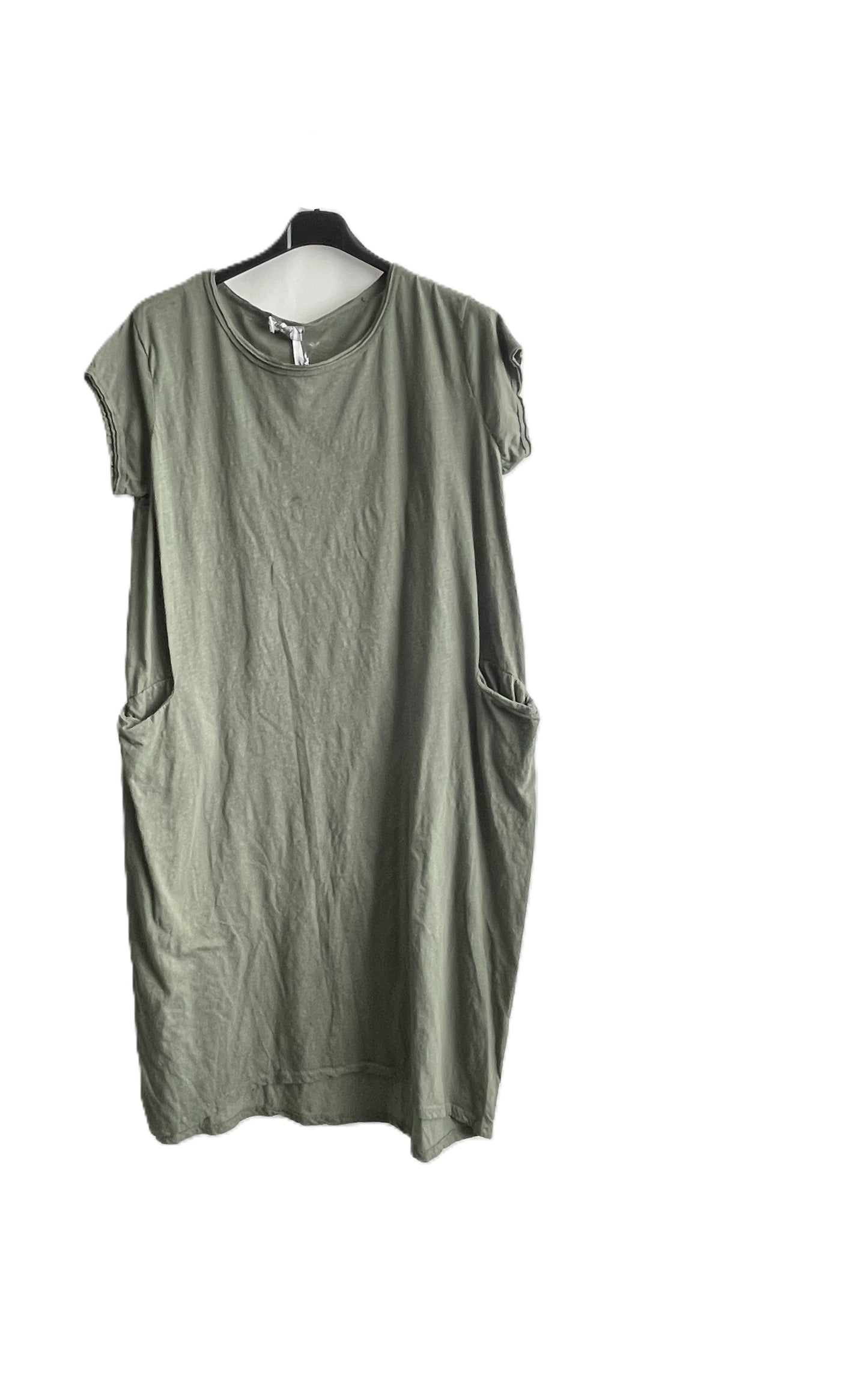 New Bigger Size Ladies Soft Cotton Jersey Stretch 2 Pocket Tunic T shirt Dress