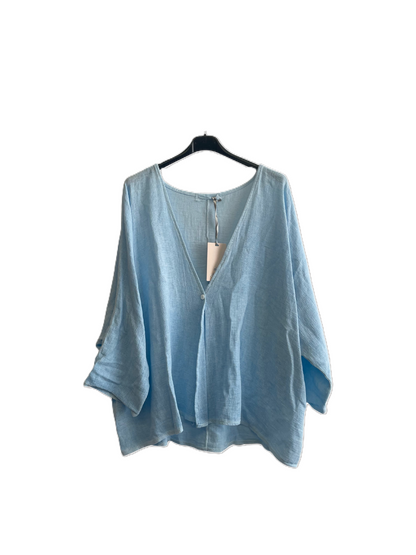 Womens Italian Overtop/ Cardigan Layering Linen One Button Long Sleeve Top