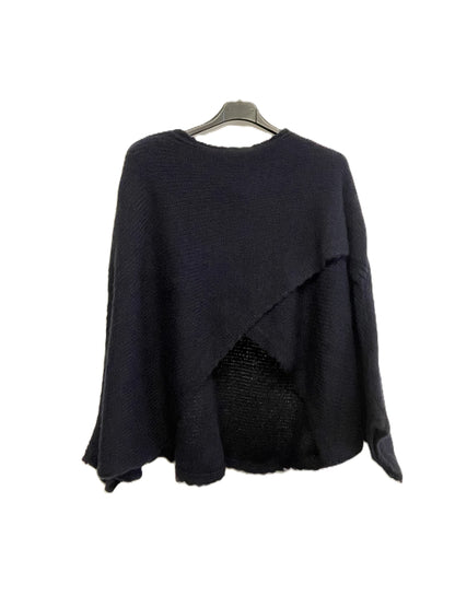 Ladies Italian Quirky Soft Chunky Knit Wrap Over Jumper With Batwing Sleeves