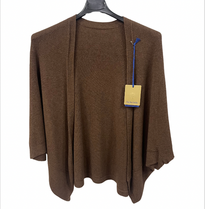 Brand New Womens Italian Lagenlook Soft Knit Open Front Short Cardigan