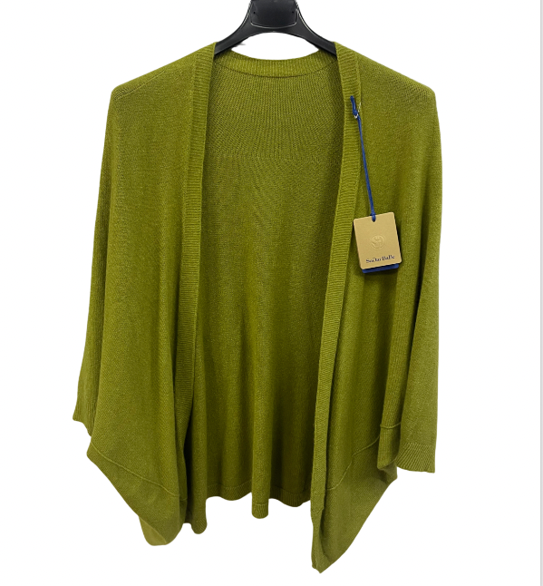 Brand New Womens Italian Lagenlook Soft Knit Open Front Short Cardigan