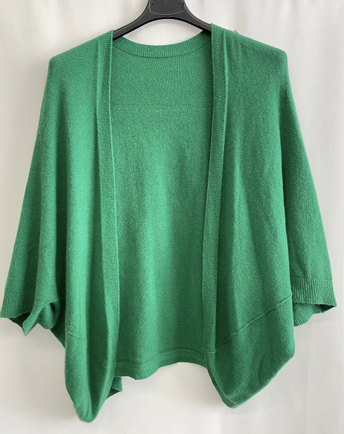 Brand New Womens Italian Lagenlook Soft Knit Open Front Short Cardigan