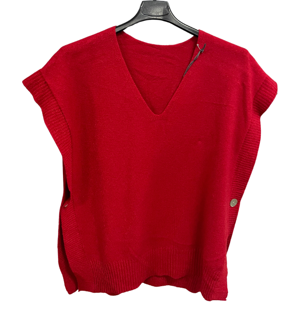 Brand New Autumn 24’ Italian Womens Soft Knitted Sleeveless Button Design V Neck Tank Top