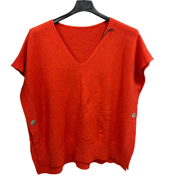 Brand New Autumn 24’ Italian Womens Soft Knitted Sleeveless Button Design V Neck Tank Top