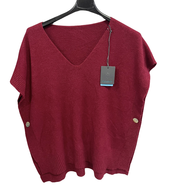 Brand New Autumn 24’ Italian Womens Soft Knitted Sleeveless Button Design V Neck Tank Top
