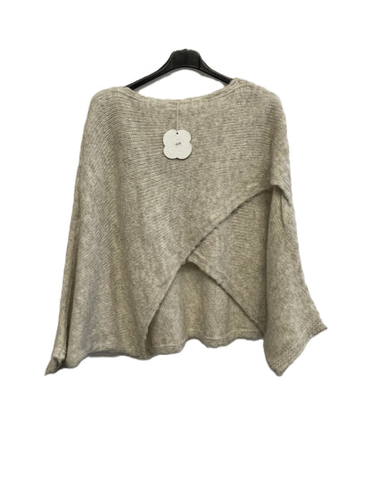 Ladies Italian Quirky Soft Chunky Knit Wrap Over Jumper With Batwing Sleeves