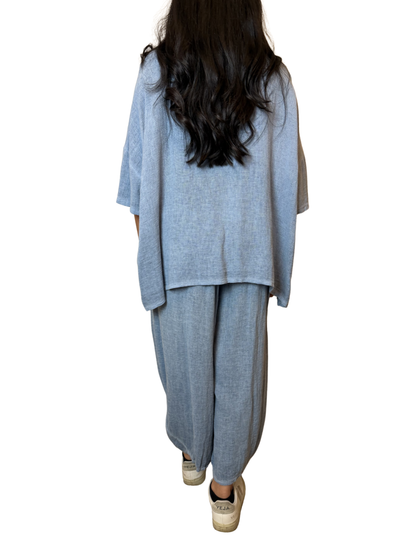 Linen Blend Co-Ord Set – Shirt & Trousers